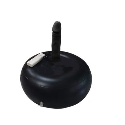 19 Cm Realistik Siyah İnflatable Pilates Toplu Vibratör Penis