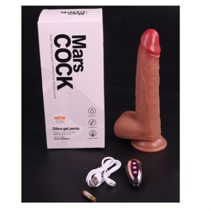 21 Cm Manyetik Şarjlı Çift Katmanlı Uzaktan Kumandalı Titreşimli Silikon Penis