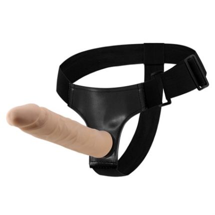 21,5 Cm Belden Bağlamalı Kıkırdaklı Bükülebilir İçi Dolu Strapon Penis