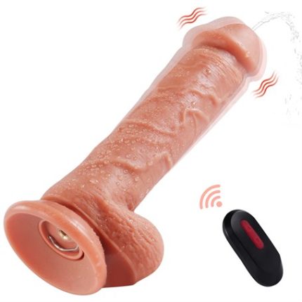 21,5 Cm Uzaktan Kumandalı Su Fışkırtmalı Vantuzlu Realistik Dildo Penis