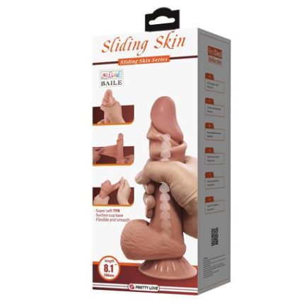 21,8 Cm Kıkırdak Yapılı Çift Katmanlı Gerçekçi Melez Dildo Penis