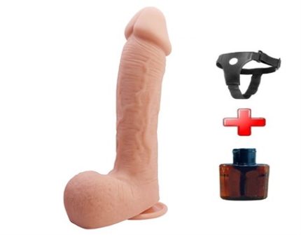 22,2 Cm Belden Bağlamalı Realistik Vantuzlu Dildo Penis - Johnson