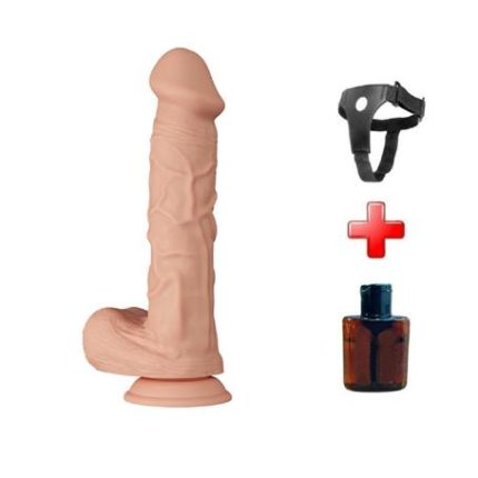 Belden Bağlamalı 26 Cm Gerçekçi Kalın Dildo Penis - Bergrisi