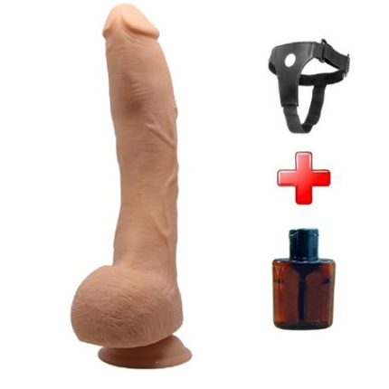Belden Bağlamalı 27 Cm Gerçekçi Kalın Dildo Penis - Jack