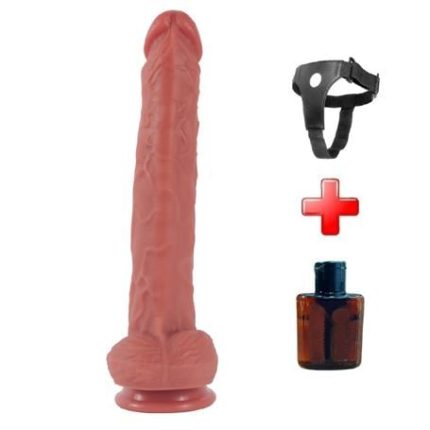 Belden Bağlamalı Yeni Nesil Büyük Boy 28,9 Cm Realistik Dildo Penis