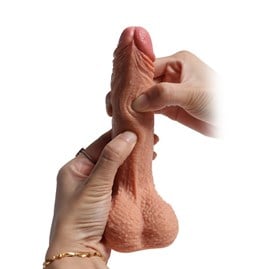 18,5 Cm Et Dokulu Full Realistik Gerçekçi Penis Kalın Dildo - Crowley