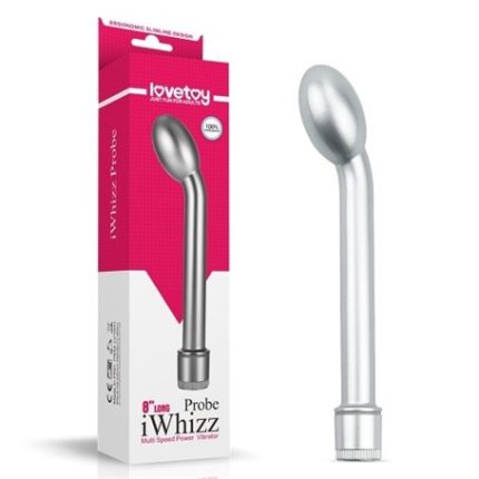 G-Spot Uyarıcılı Titreşimli Gümüş Vibratör Dildo 21 Cm