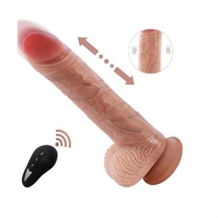 USB Manyetik Şarjlı 20 Cm İleri Geri Hareketli Titreşimli Dildo