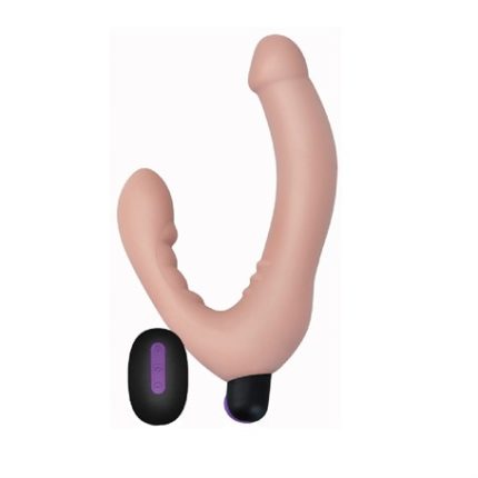 USB Şarjlı Uzaktan Kumandalı Çift Taraflı Lezbiyen Strap-On Vibratör